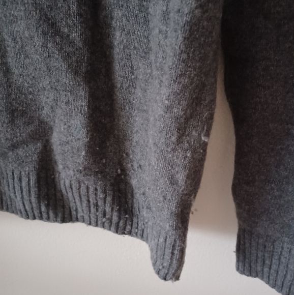 Lambswool Blend Men's Gray Sweater from Black Brown 1826 - Picture 4 of 14
